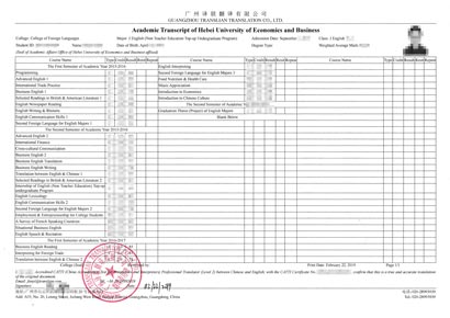 成績單翻譯認證圖片 成績單翻譯認證圖片