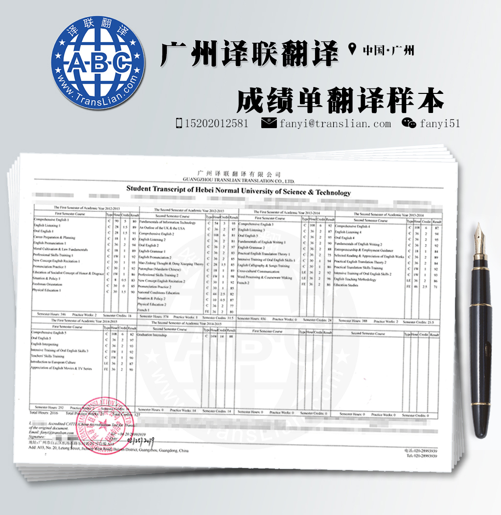 成績單翻譯圖片 成績單翻譯圖片