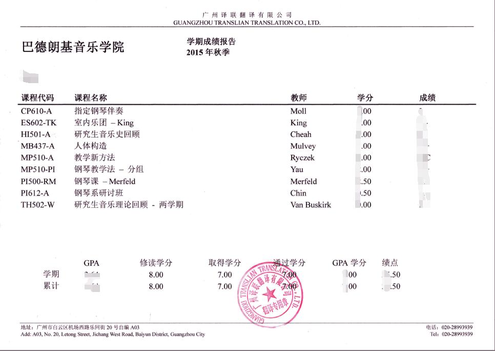 成績單翻譯圖片 成績單翻譯圖片